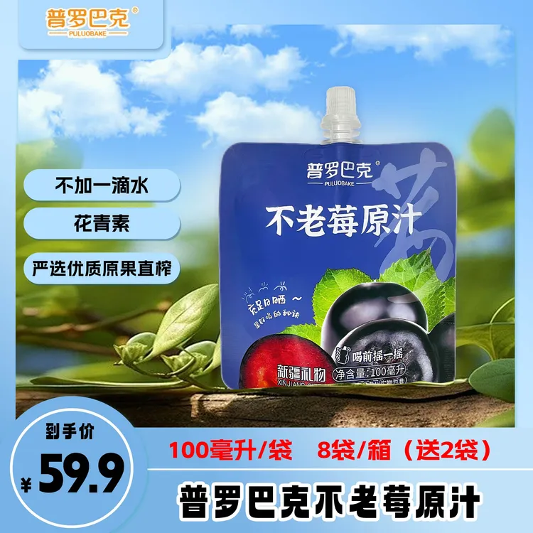 【张大专属】新疆特色不老莓原汁果香浓郁原果原浆