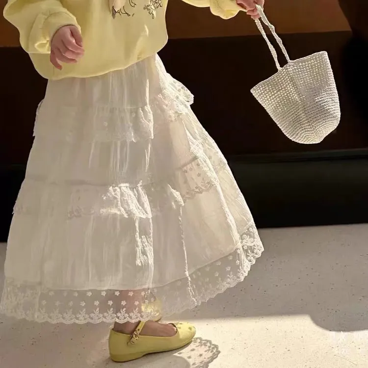 女童装夏装半身裙2025新款儿童夏季蛋糕裙小女孩长裙韩版百搭裙子