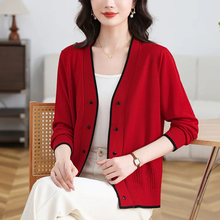 妈妈高端外搭披肩夏季薄款冰丝针织开衫宽松大码空调衫外套女洋气