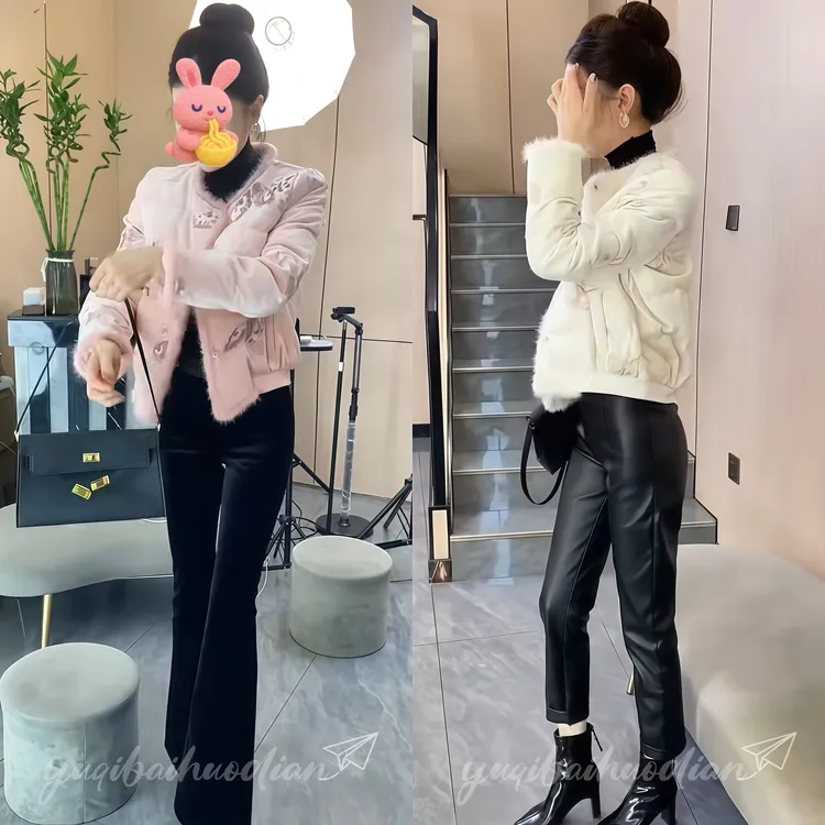 网红爆款新中式棉服女2024冬季新款国风刺绣显瘦短外套