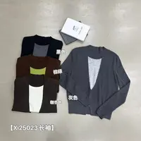 鑫燃KIKI （叠穿假两件）开衩叠穿长袖假两件 25023 XI