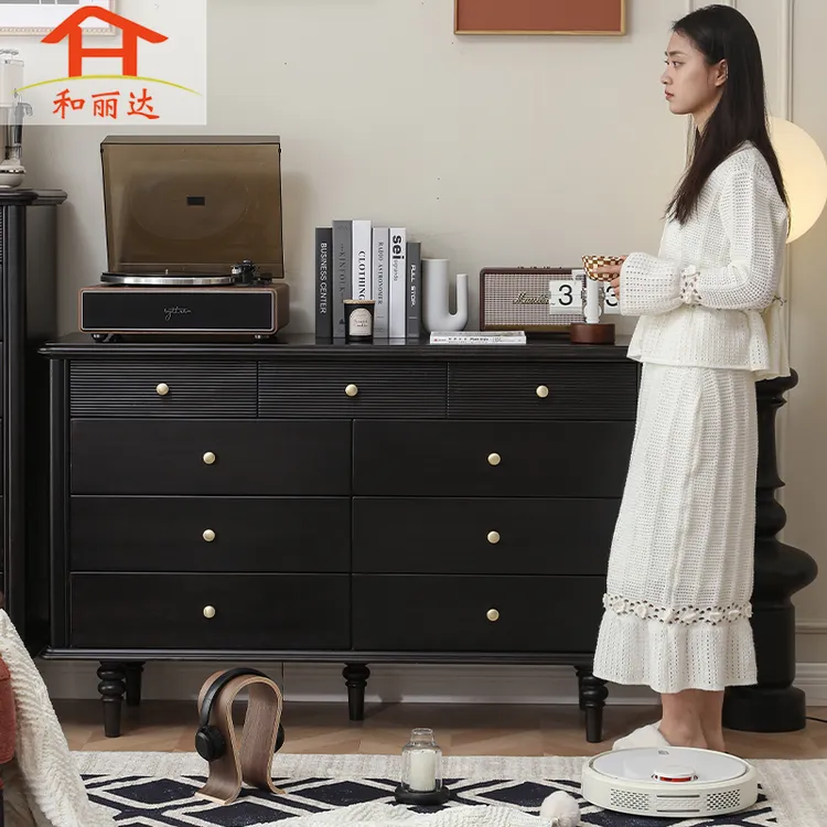 (晨雾) 法式/美式九斗柜实木客厅卧室抽屉柜五斗柜橱子玄关柜储物