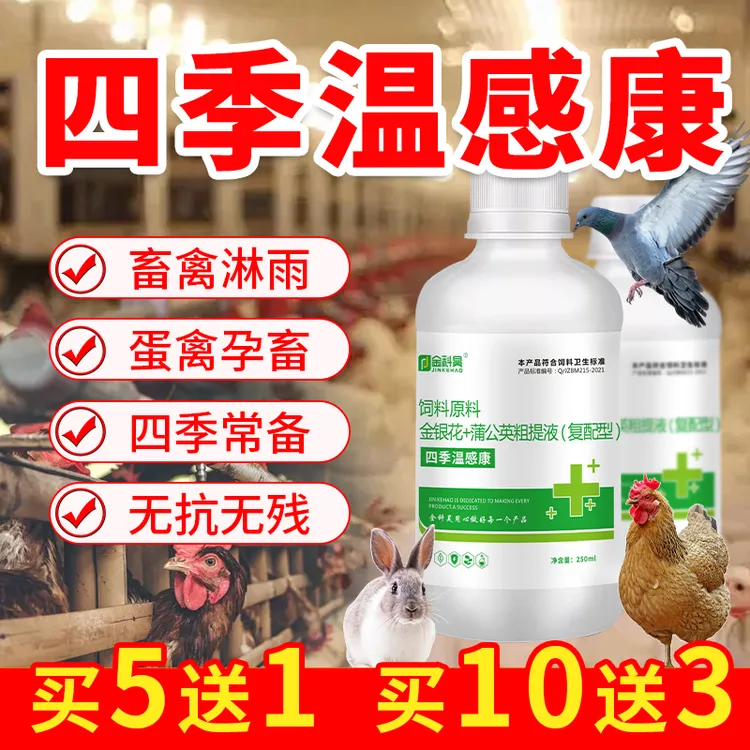 四季温感康 鸡鸭鸽兔芦丁鸡鸽子兔子养殖场家禽饲料添加剂