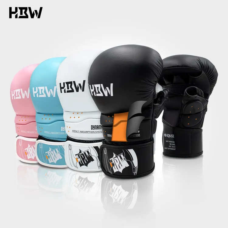 HBW铁血版MMA馒头拳套 实战综合格斗沙袋搏击训练UFC半指拳击手套