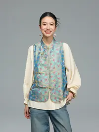 初见十三娘•张和才『四海葫芦』古蜀锦新中式国风手工高定马甲百搭