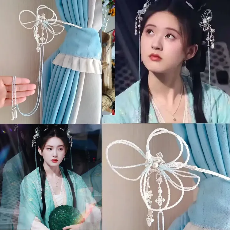 神隐阿音发饰流苏发簪配饰复古超仙步摇发带蝴蝶结发绳仙女古装