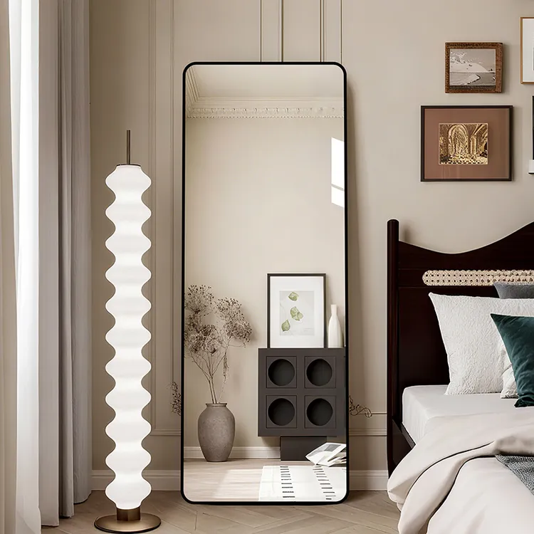 法式穿衣镜高级感全身镜落地镜子家用卧室壁挂式服装店试衣镜大镜