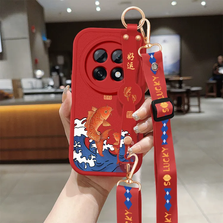 oppoa6pro手机壳A6GT斜挎腕带挂绳5G防摔全包保护套适用好运锦鲤