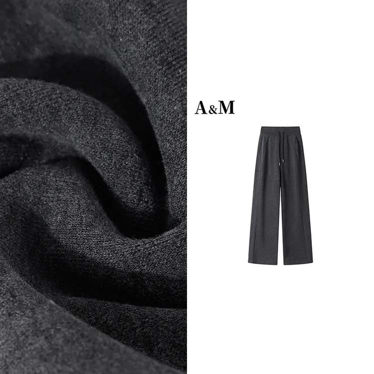 【一条过冬】糯米呢长裤秋冬修身口袋直筒裤休闲裤高腰运动加绒保暖