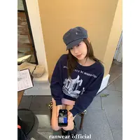 Ranwear 私服“贵贵卫衣”重磅做旧炒盐美式复古宽松圆领套头卫衣