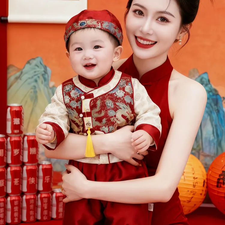 【A类】中国风新中式周岁礼服男宝春秋季唐装拜年服婴幼儿1岁生日宴