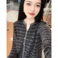 丽丽家~气质小香风轻奢长袖时尚百搭宽松早秋休闲上衣