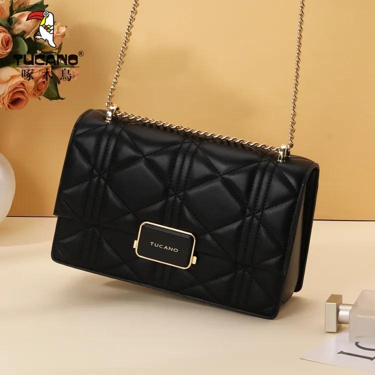 【现货】啄木鸟真皮包包女款爆款2025秋冬时尚通勤斜挎单肩包小方包