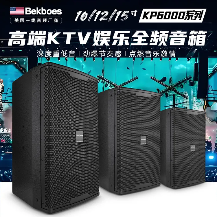 美国进口专业全频音箱10/12/15寸家庭k歌娱乐KTV酒吧会议家庭音响