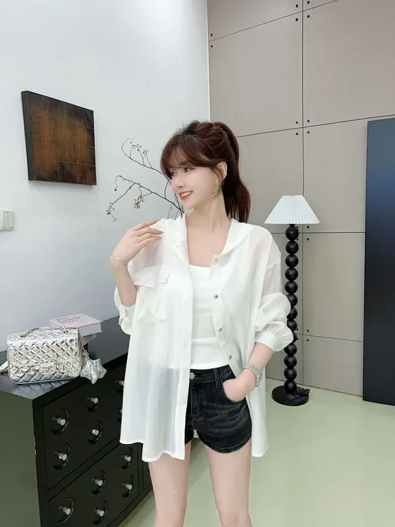 《休闲杂志》韩系连帽防晒衬衫(8178#)