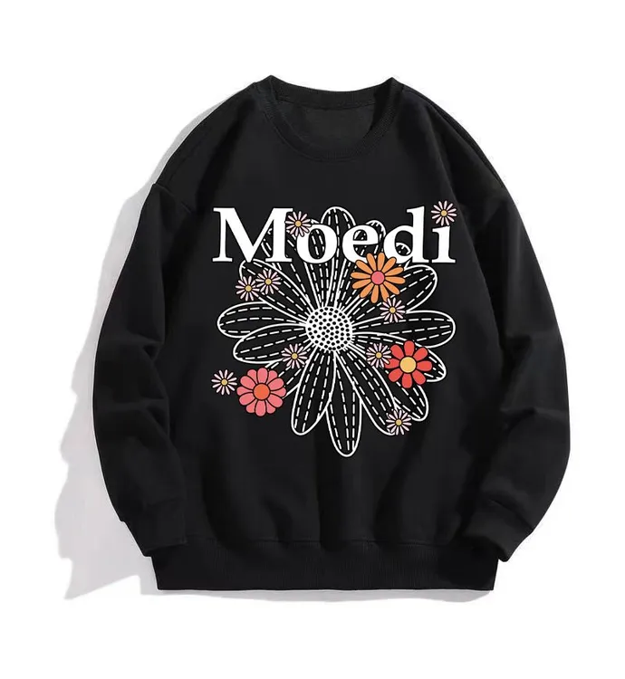 180-500斤大码男装秋季新款时尚潮牌向日花卫衣