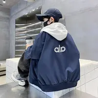 潮流酷帅~男童秋季韩版棒球服帅气连帽假两件字母休闲外套S10365