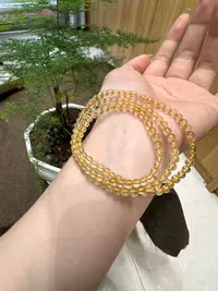 金发晶卡4毫米三圈手串