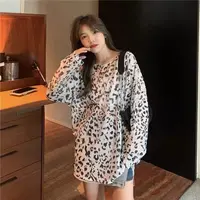 662  Y78夏装新款长袖衣网纱罩衫女宽松打底衫上 B11 