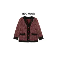 HDD- "香风序列"  羊毛 秋季女款中式编织设计香风外套 Y8816