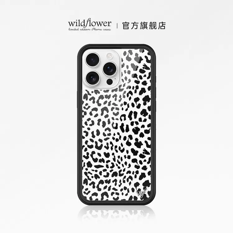 Wildflower雪域豹纹手机壳适用苹果iPhone16/15/14/Pro/Max硬壳
