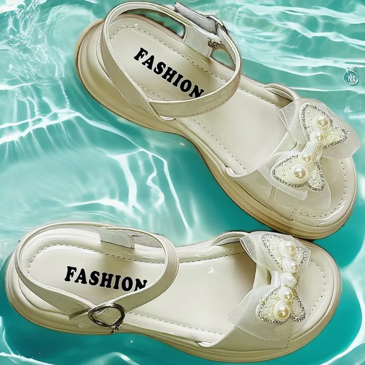 女夏季魔术贴公主流苏凉鞋女鞋罗马鞋防滑软底舒适露趾时尚休闲