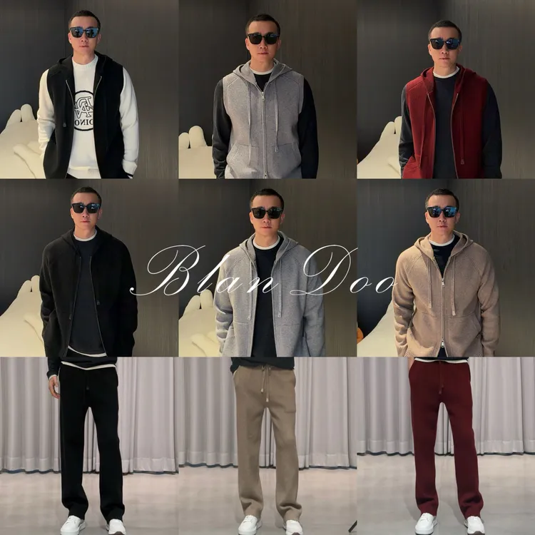 （秋款）BLANDOO “极简老钱” 男士简约百搭针织休闲套装5BD6716