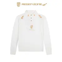 REGEN ZONE ｢SPUR｣鎏金白玉赛车收腰Polo桑蚕丝毛衣