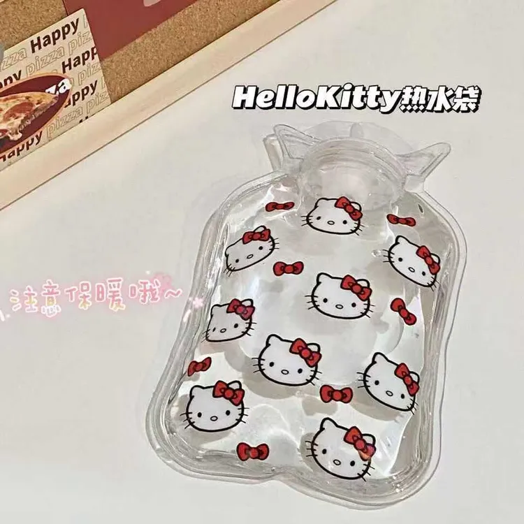 【翻倍】HelloKitty热水袋注水随身携带暖手袋学生卡通透明暖水袋