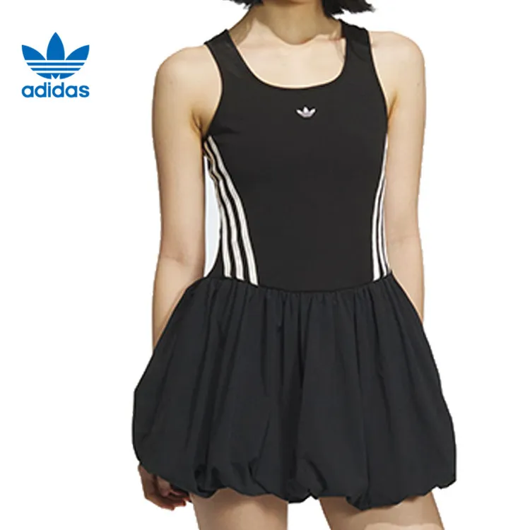adidas阿迪达斯三叶草夏季女子运动休闲连衣裙裙子KE5074