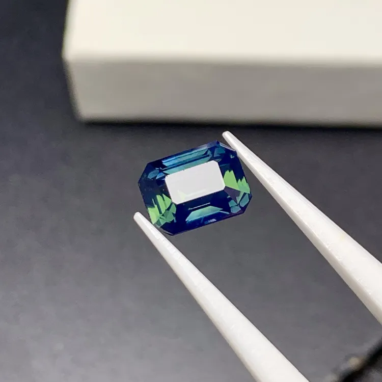 3.01克拉无烧水鸭绿色蓝宝石裸石吉尔德证书Teal蓝宝石