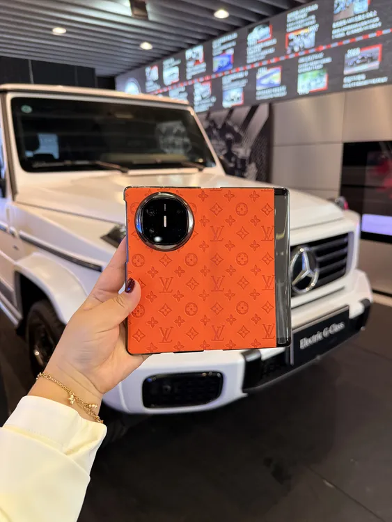 适用于华为Matex6/Matex5时尚字母印花中轴/全包折叠手机壳