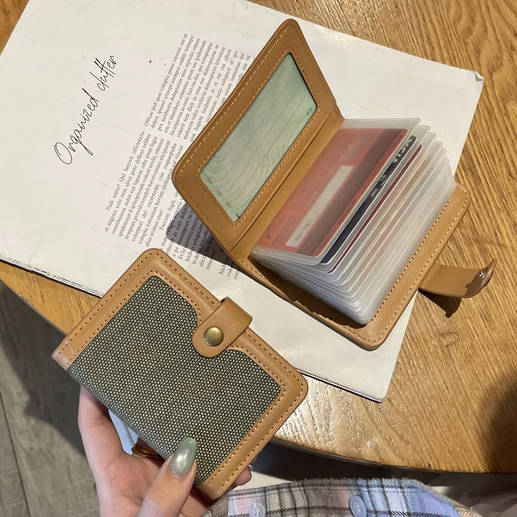 2025新款拼色小众卡包女高颜值ins风证件收纳包精致高档多卡位