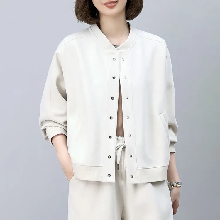 2025年秋季新款休闲宽松外套百搭棒球服夹克女士棉质时尚上衣