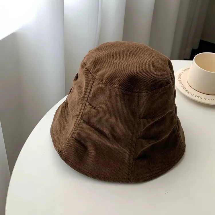 新款复古褶皱盆帽春秋冬季休闲百搭渔夫帽气质文艺显脸小帽子女