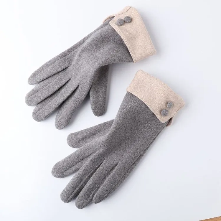 可触屏手套女冬季2025新款保暖防寒加绒加厚骑行女士德绒防风手套