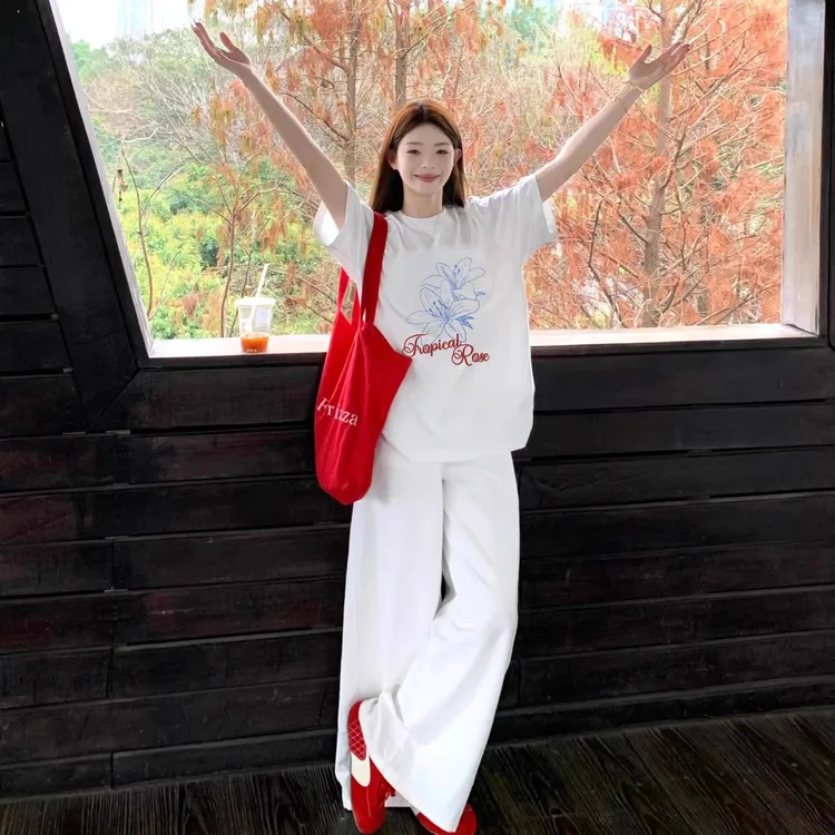 美式高街纯棉短袖夏季新款宽松慵懒风设计感chic韩系女款休闲t恤