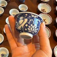 【9.27张总感恩专场】一鹭莲科青花小压手杯带内绘