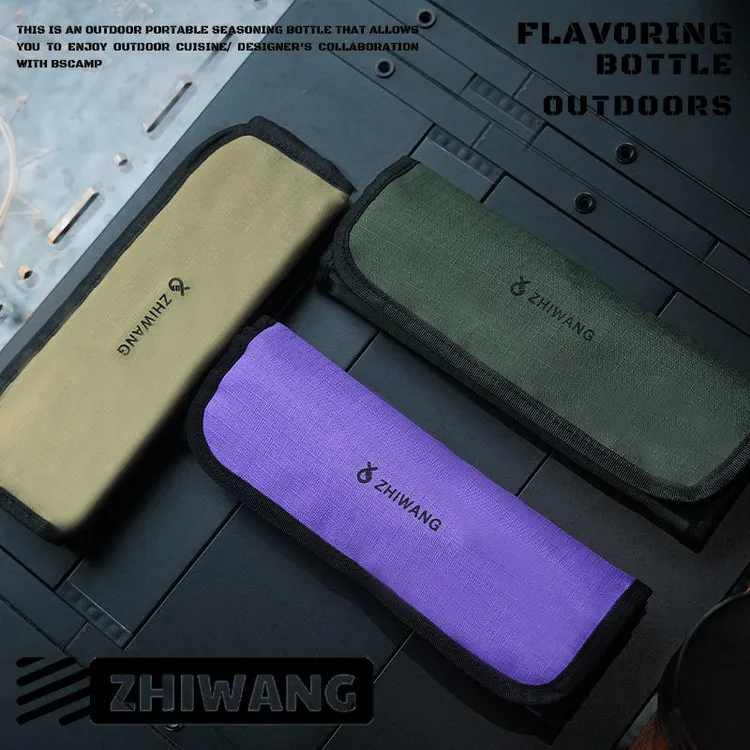 跨境户外野营餐具套装收纳袋大容量餐具牛津布包不锈钢刀叉勺卷包