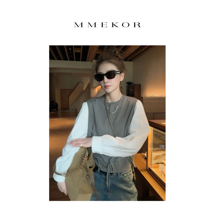 MMEKOR“梨泰院公主”毛衣 2025新款秋款千金玛德琳上衣 30935