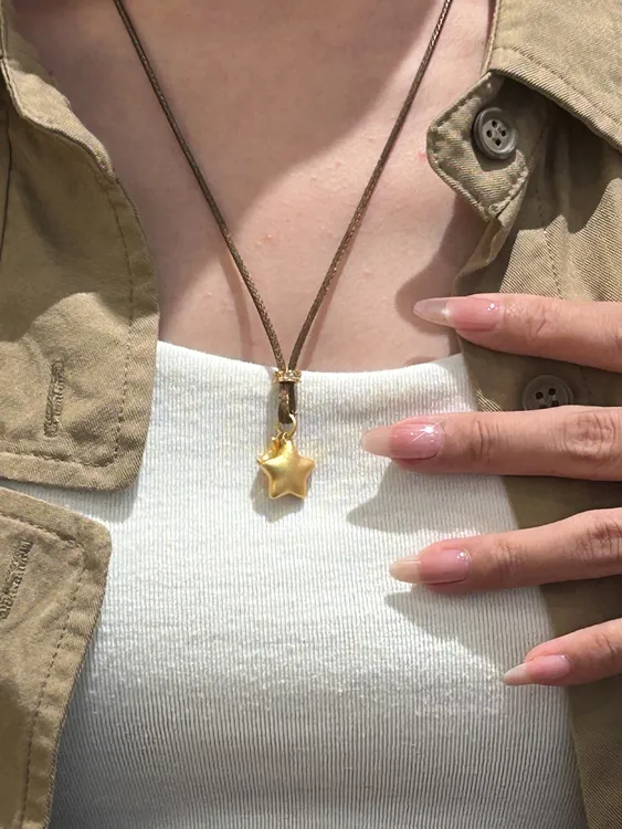 非金属皮质项链 星星项链精致风高颜值百搭个性送女友闺蜜项链