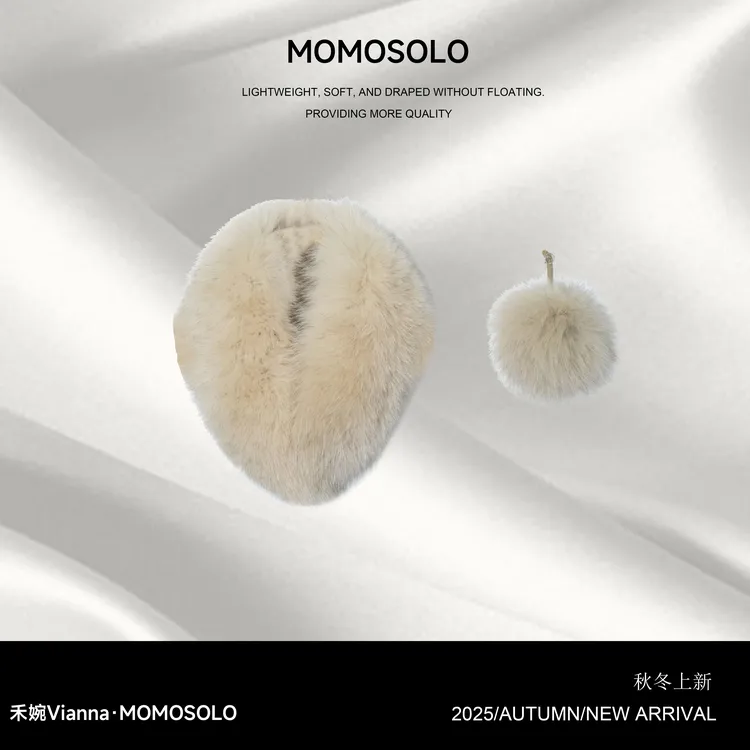 禾婉【云梦】秋冬时尚百搭狐狸毛围脖259376