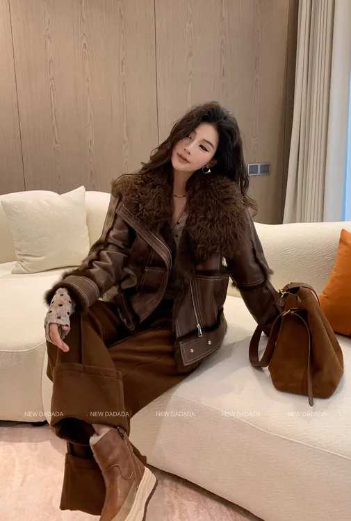 利达 NEW DADADA厚款女装轻奢百搭街头风女士秋冬女短外套QHM1797