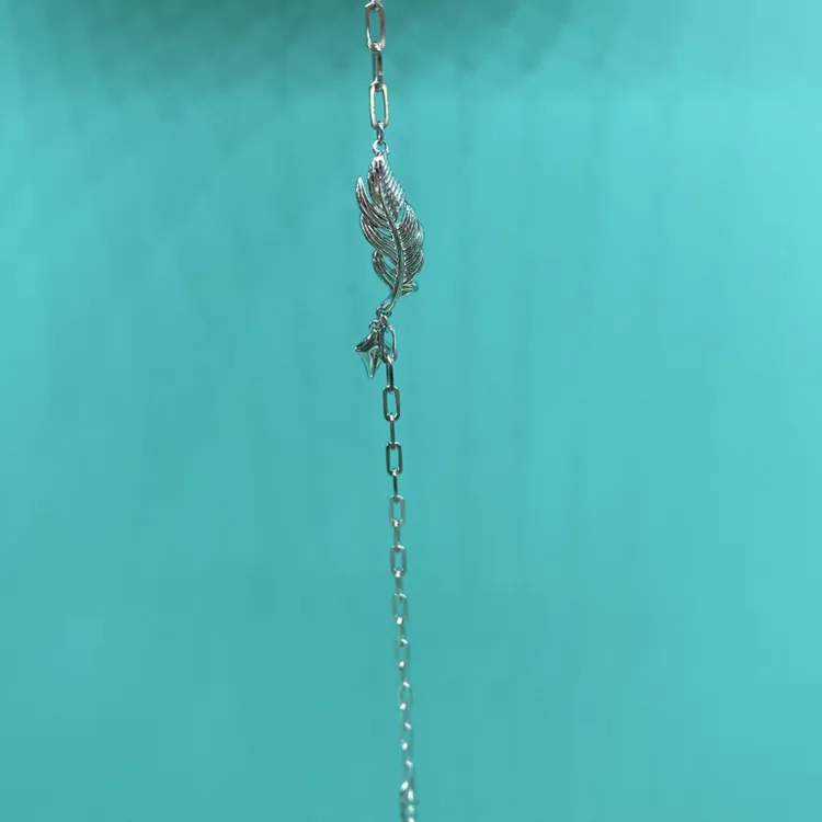 经典羽毛铂金手链