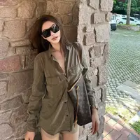 徐秋阳  档案口袋  秋季新款百搭时尚休闲显瘦百搭衬衫13251