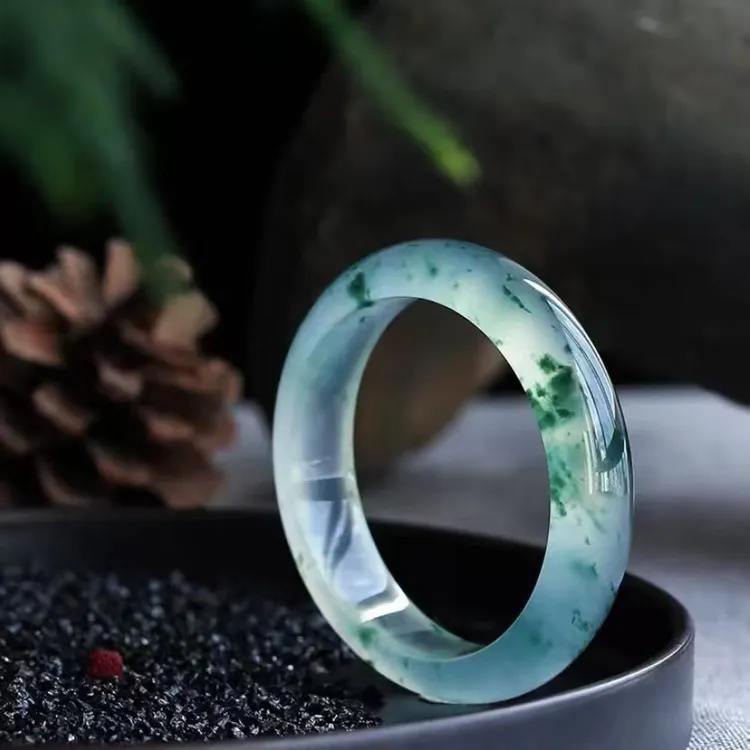 正品爆款冰透飘花正圈女款精美时尚女款百搭手镯