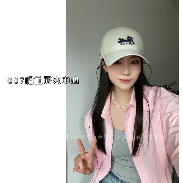 韩版ins棒球帽男女春夏欧若风防晒帽鸭舌帽简约百搭刺绣字母软顶