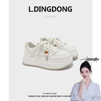 【刘叮咚女鞋】休闲鞋女鞋新款小白鞋百搭四季板鞋透气厚底鞋子软底
