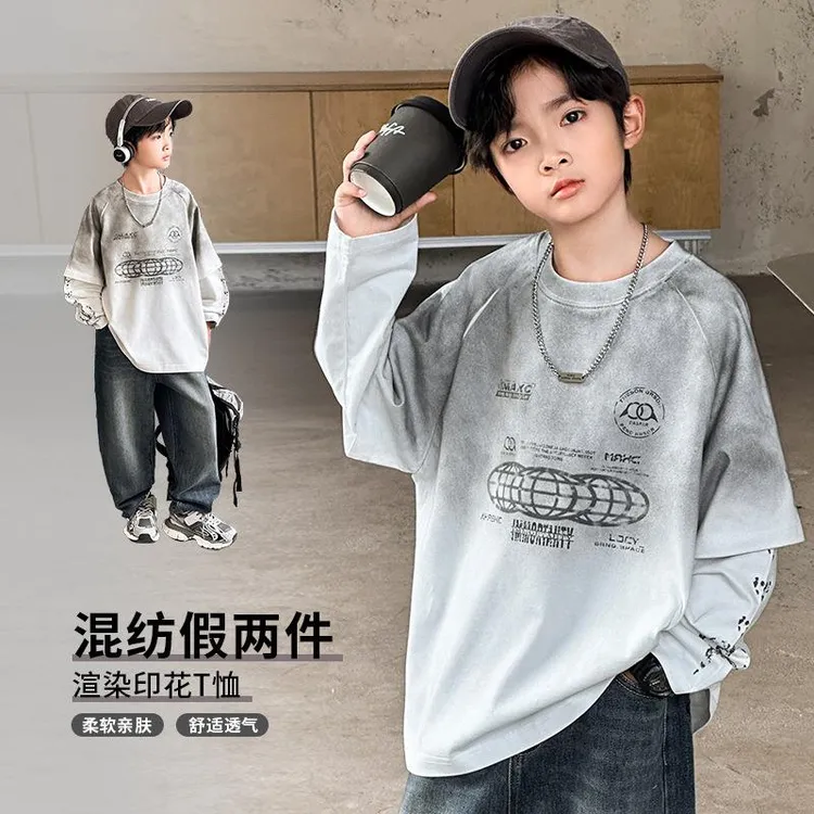 FAVMARTHA儿童装男童秋装卫衣春秋款新款中大男孩秋季潮牌上衣秋