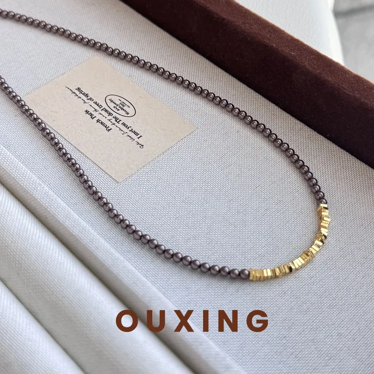 钛钢仿珍珠项链 [云叙]经典简约百搭时尚气质小众锁骨链